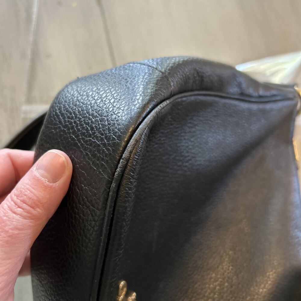 Coach C1648 Ellie File Bag In Black Pebbled Leather Crossbody Old Money Classic - Picture 14 of 15